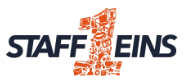 Das Logo von Staff Eins, das für die professionelle Verwaltung von Ferienimmobilien steht und mit Favorent kooperiert.